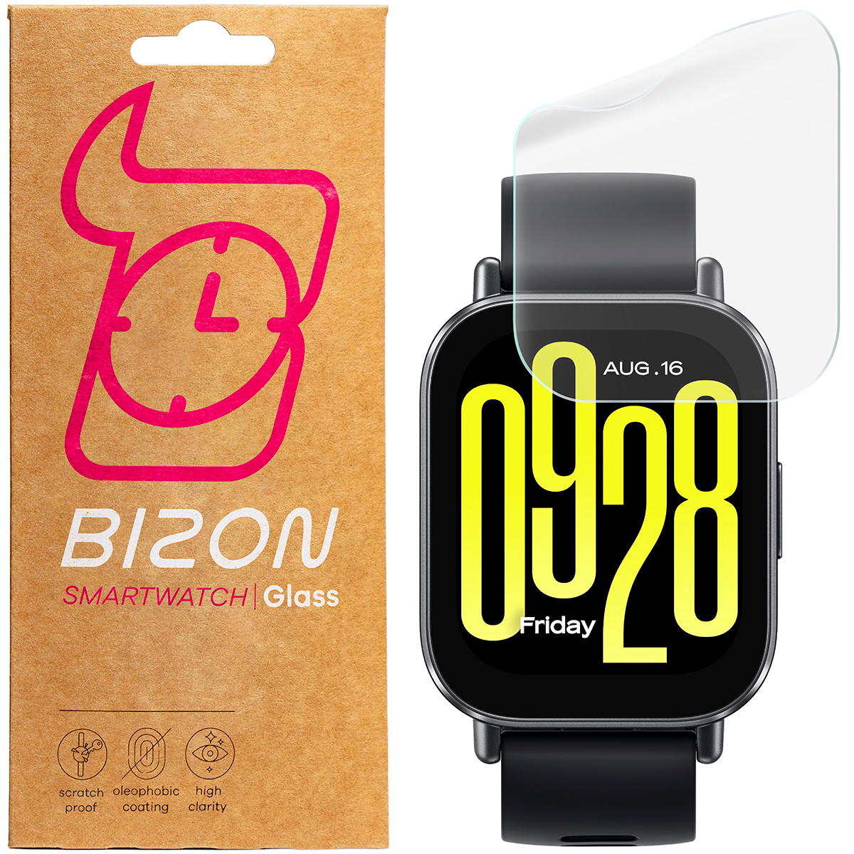 Folia hydrożelowa na ekran Bizon Watch Film Hydrogel Duo do Xiaomi Redmi Watch 5 Active, 2 sztuki